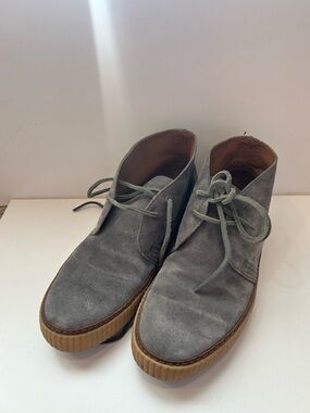 Frye Grey Suede Chukka Boots with Gum Sole